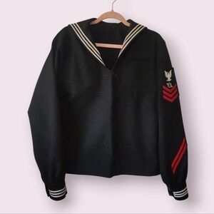 Vintage WWII US Navy Wool Jumper Service Dress Uniform Crackerjack Size 42 R